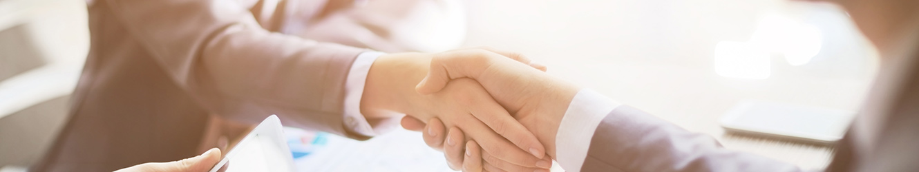 Business people shaking hands in a meeting